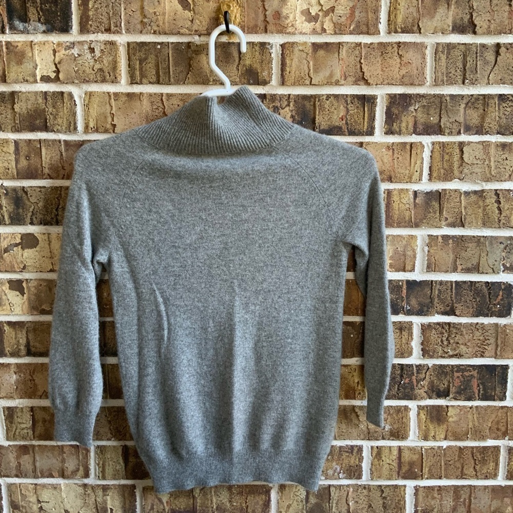 J. Crew Heather Gray Turtleneck Sweater - Picture 4 of 7